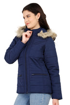 Women's Quilted Jacket in Matt Poly Fabric