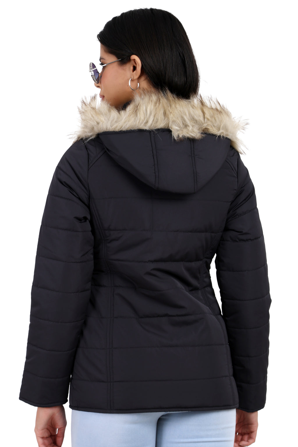 Women's Quilted Jacket in Matt Poly Fabric