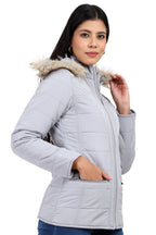 Women's Quilted Jacket in Matt Poly Fabric