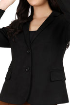 Women's Short Coat in Scuba Suede Fabric