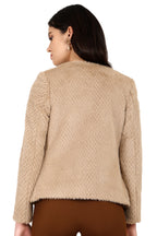 Women's Short Coat in Fur Fabric