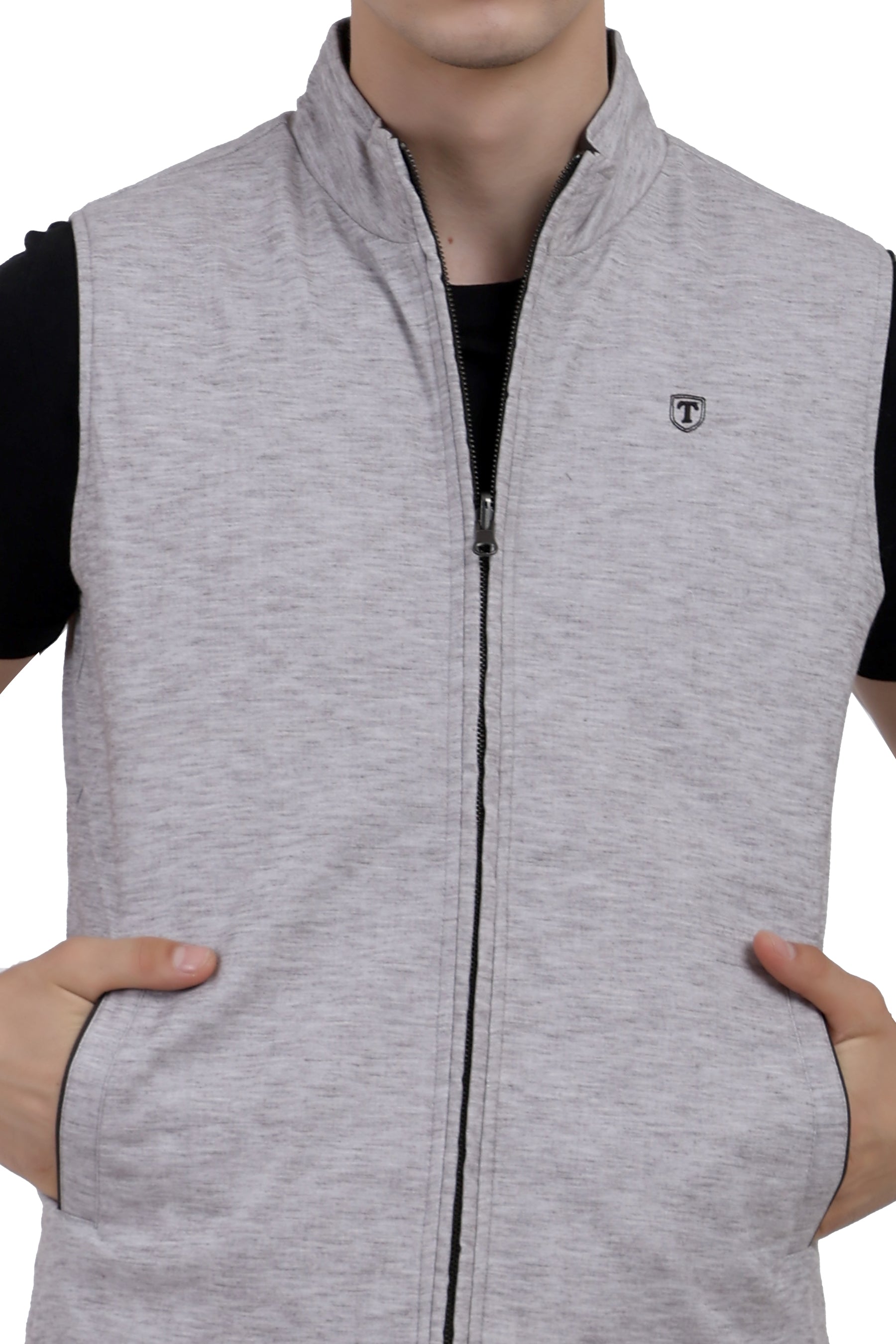 Men's Reversible Jacket in Linen Look / Matt Poly Fabric