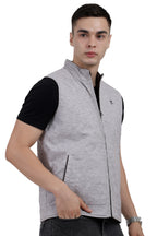 Men's Reversible Jacket in Linen Look / Matt Poly Fabric