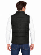 Men’s Quilted Jacket with Folding Collar & Zippered Pockets