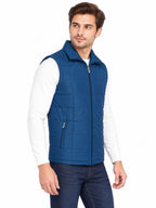 Men’s Quilted Jacket with Folding Collar & Zippered Pockets