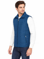 Men’s Quilted Jacket with Folding Collar & Zippered Pockets