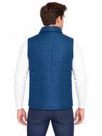 Men’s Quilted Jacket with Folding Collar & Zippered Pockets
