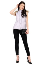 Trufit Women's Quilted Sleeveless PU Textured Jacket