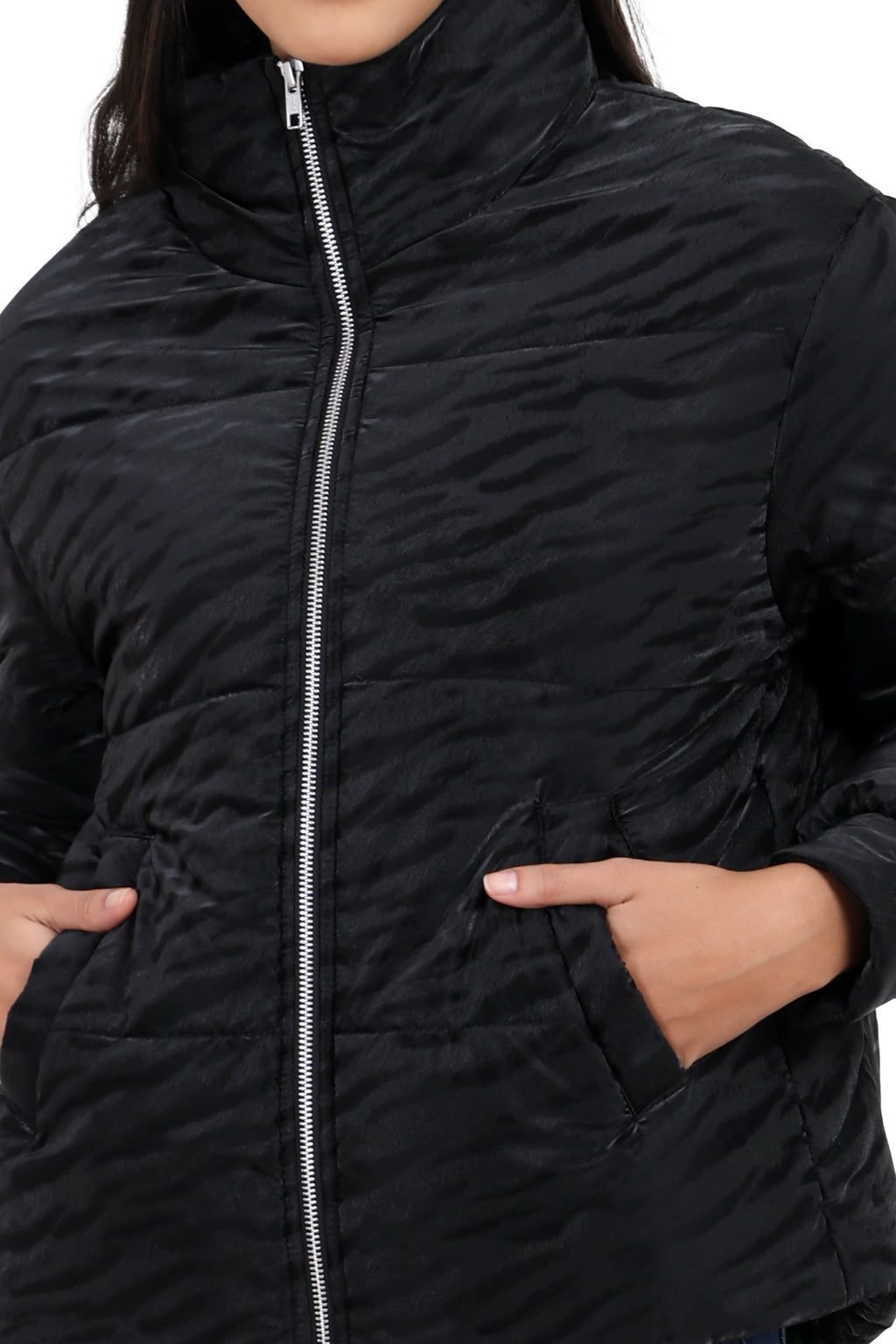 Women's Quilted Loose Fit Crop Jacket