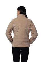 Women's Quilted Jacket in Velvet Fabric