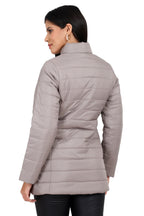 Women's Quilted Jacket in Matt Poly Coated Fabric