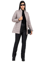 Women's Quilted Jacket in Matt Poly Coated Fabric