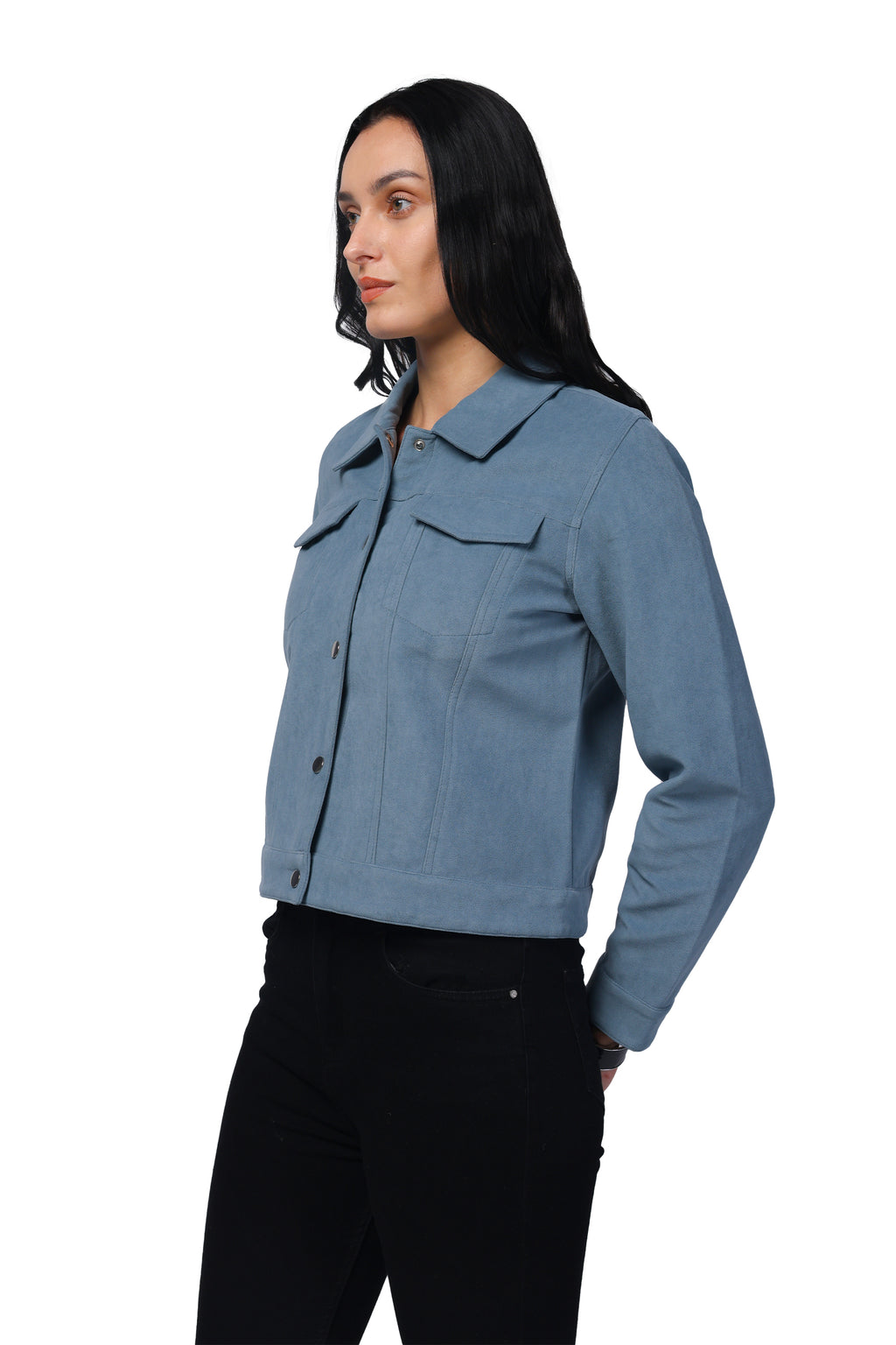 Trufit Women's Shirt Collar Short Jacket