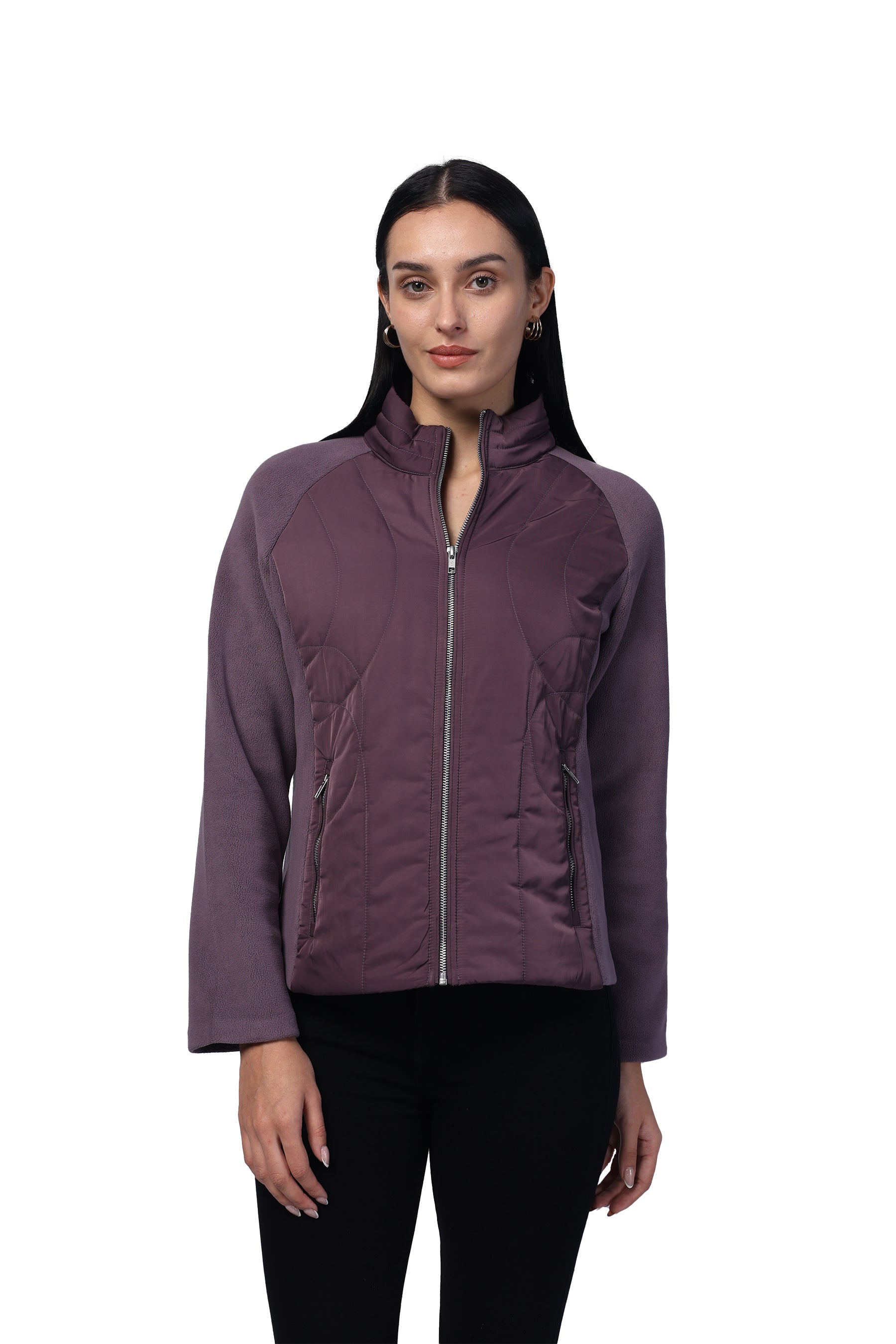 Women's Quilted Poly Twill + Antipilling Fleece Fabric