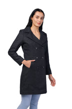 Women's Double Breasted Woolen Long Coat