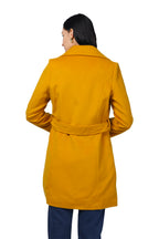 Women's Long Coat in Fur Tweed Fabric