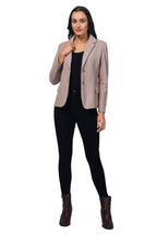 Women's Short Length Coat in Herringbone Tweed Fabric