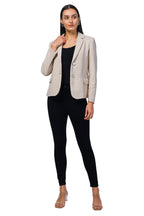 Women's Short Length Coat in Herringbone Tweed Fabric
