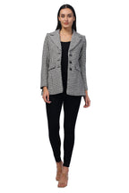 Women's Mid Length Coat in Soft Tweed Fabric