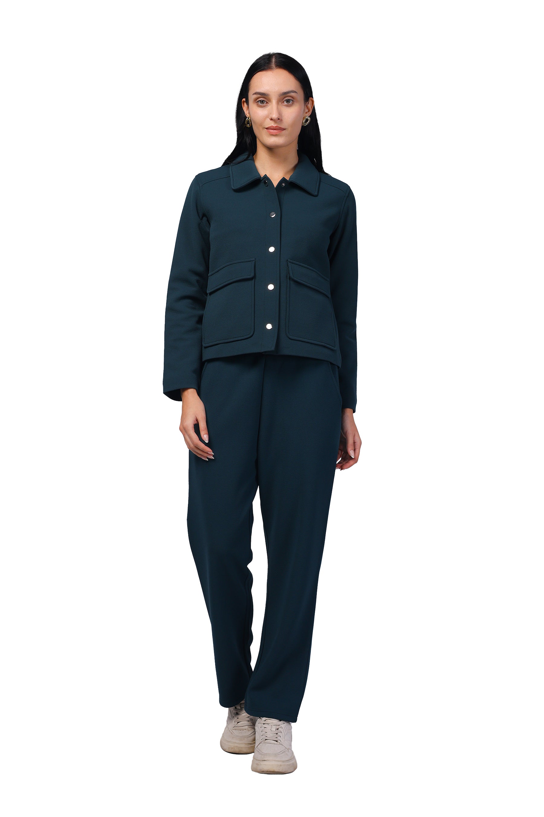 Women's Co-Ord Set in Scuba Crush Fabric