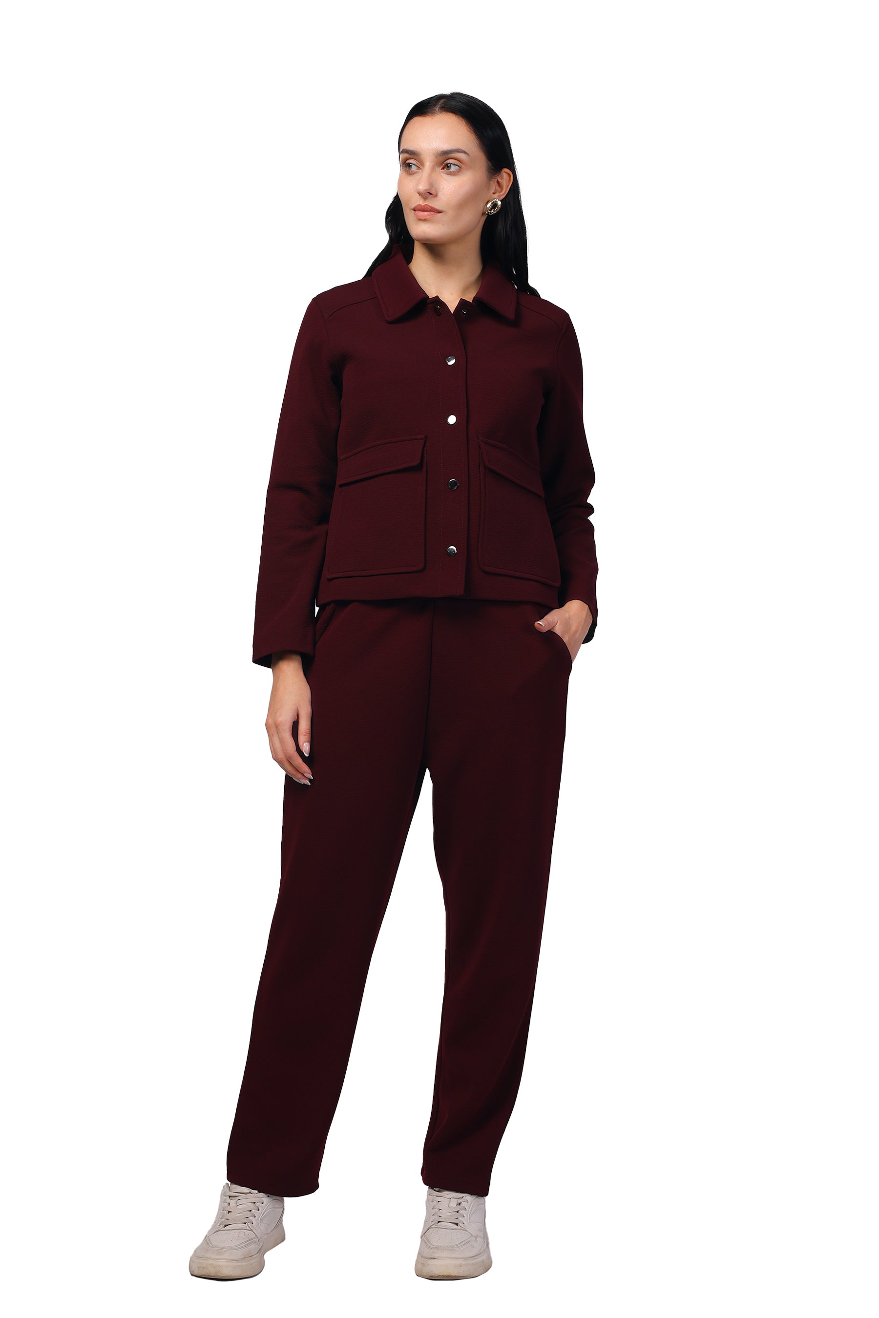 Women's Co-Ord Set in Scuba Crush Fabric