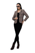 Women's Short Coat in Chenille Tweed Fabric