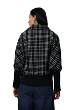 Women's Kimono in Chenille Tweed Fabric with Rib Sleeves