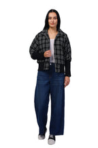 Women's Kimono in Chenille Tweed Fabric with Rib Sleeves