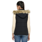 Women's Sleeveless Quilted Jacket in Poly Fabric