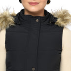 Women's Sleeveless Quilted Jacket in Poly Fabric