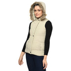 Women's Sleeveless Quilted Jacket in Poly Fabric