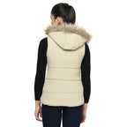 Women's Sleeveless Quilted Jacket in Poly Fabric