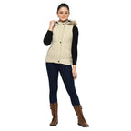 Women's Sleeveless Quilted Jacket in Poly Fabric