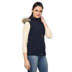 Women's Sleeveless Quilted Jacket in Poly Fabric