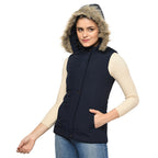 Women's Sleeveless Quilted Jacket in Poly Fabric