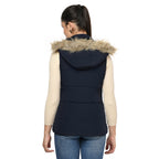 Women's Sleeveless Quilted Jacket in Poly Fabric