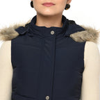 Women's Sleeveless Quilted Jacket in Poly Fabric