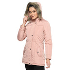 Women's Quilted Parka Jacket with Removable Hood