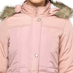 Women's Quilted Parka Jacket with Removable Hood