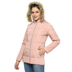 Women's Quilted Jacket with Removable Hood