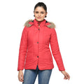 Women's Quilted Jacket in Poly Fabric With Removable Hood