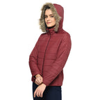 Puffer Jacket in Poly Fabric with Removable Hood