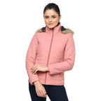 Puffer Jacket in Poly Fabric with Removable Hood