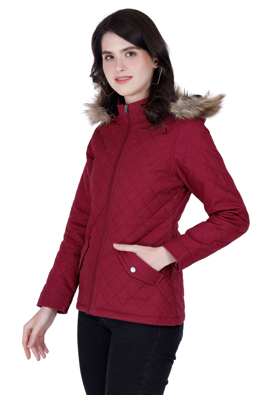 Women's Quilted Jacket in Cotton Fabric