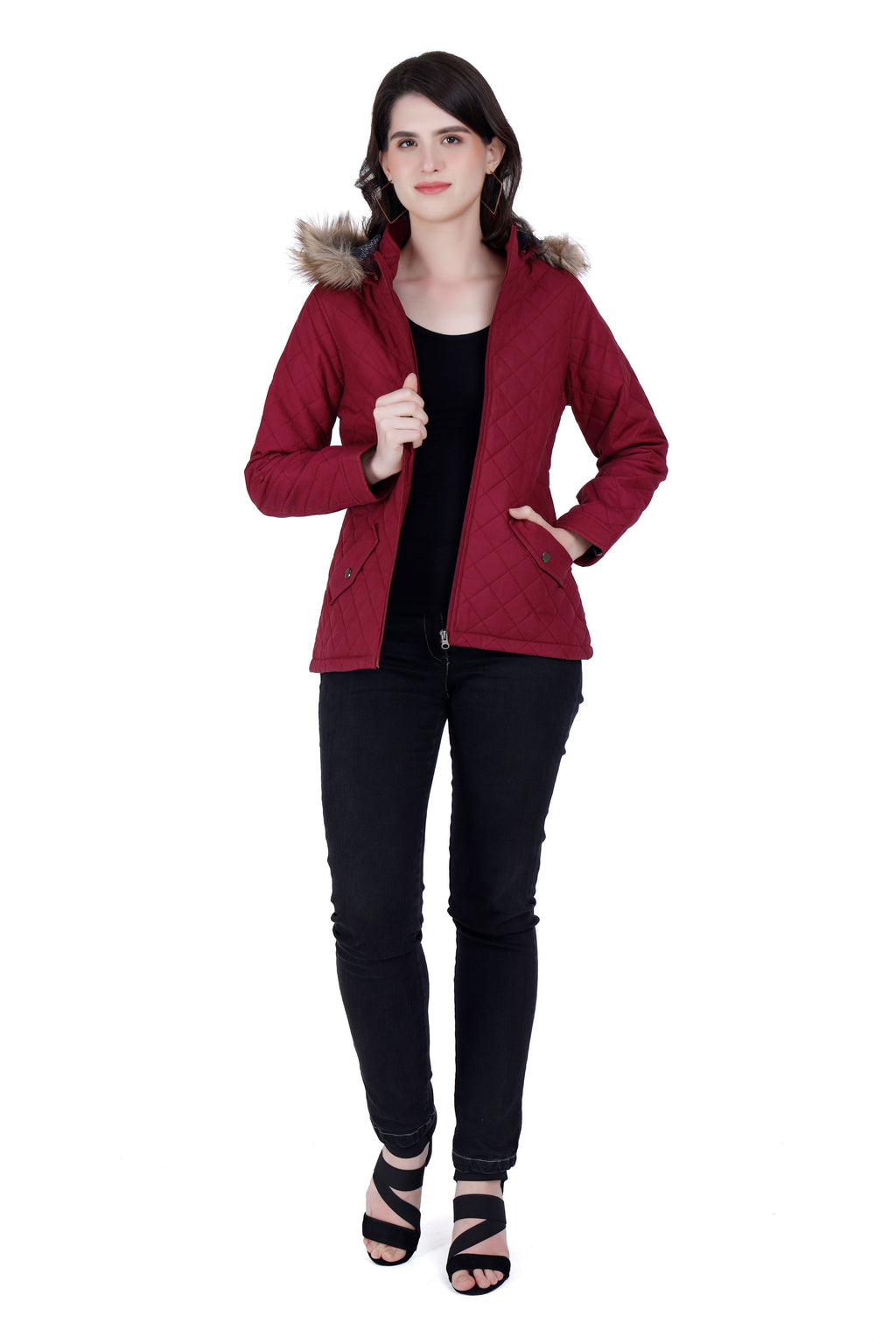 Women's Quilted Jacket in Cotton Fabric