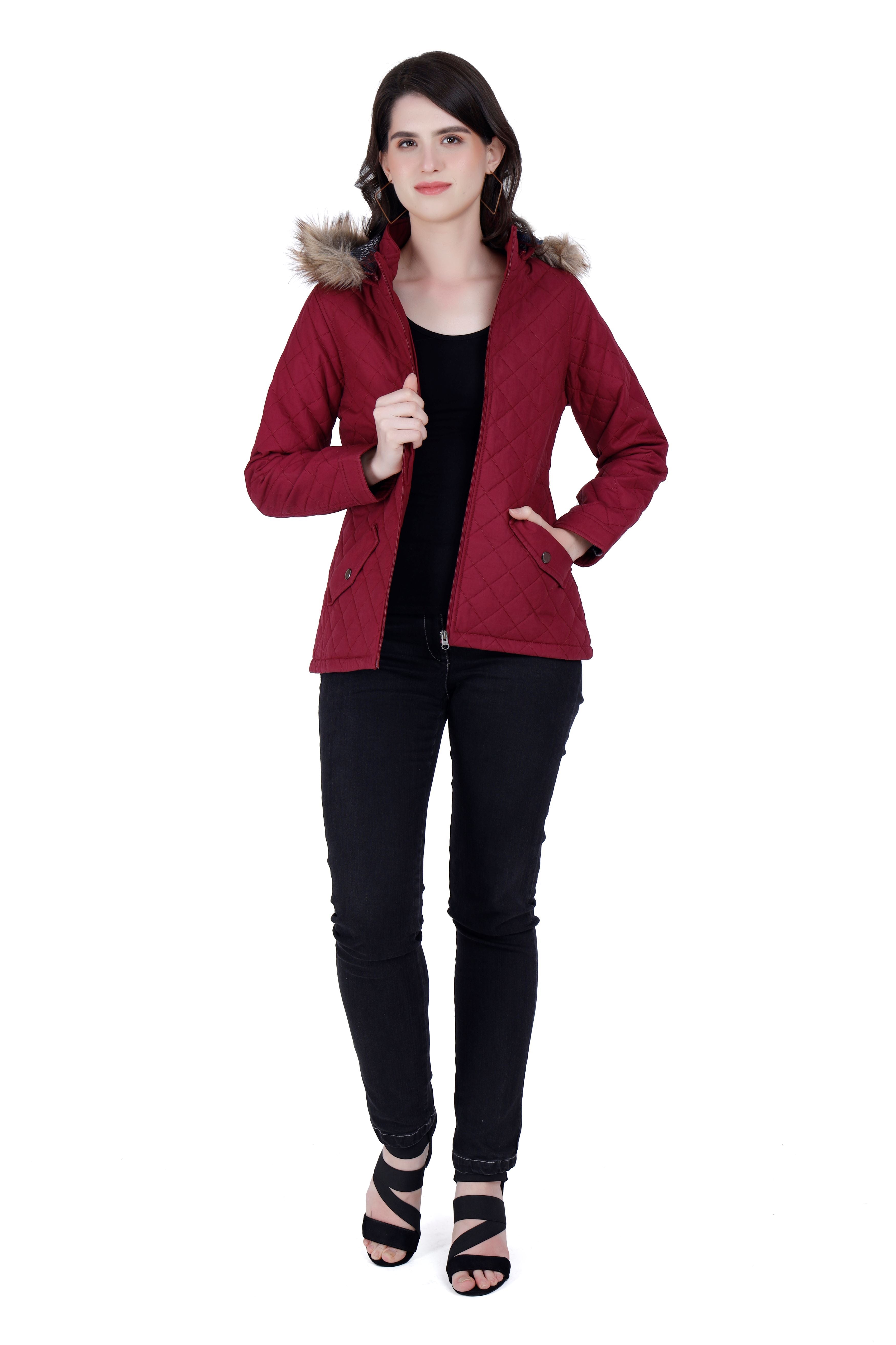Women's Quilted Jacket in Cotton Fabric