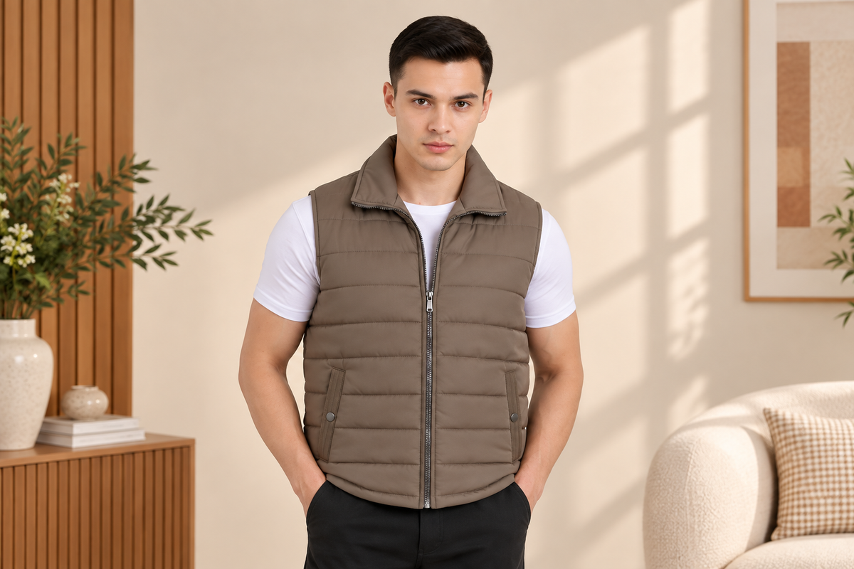Quilted Poly Twill Half Jackets