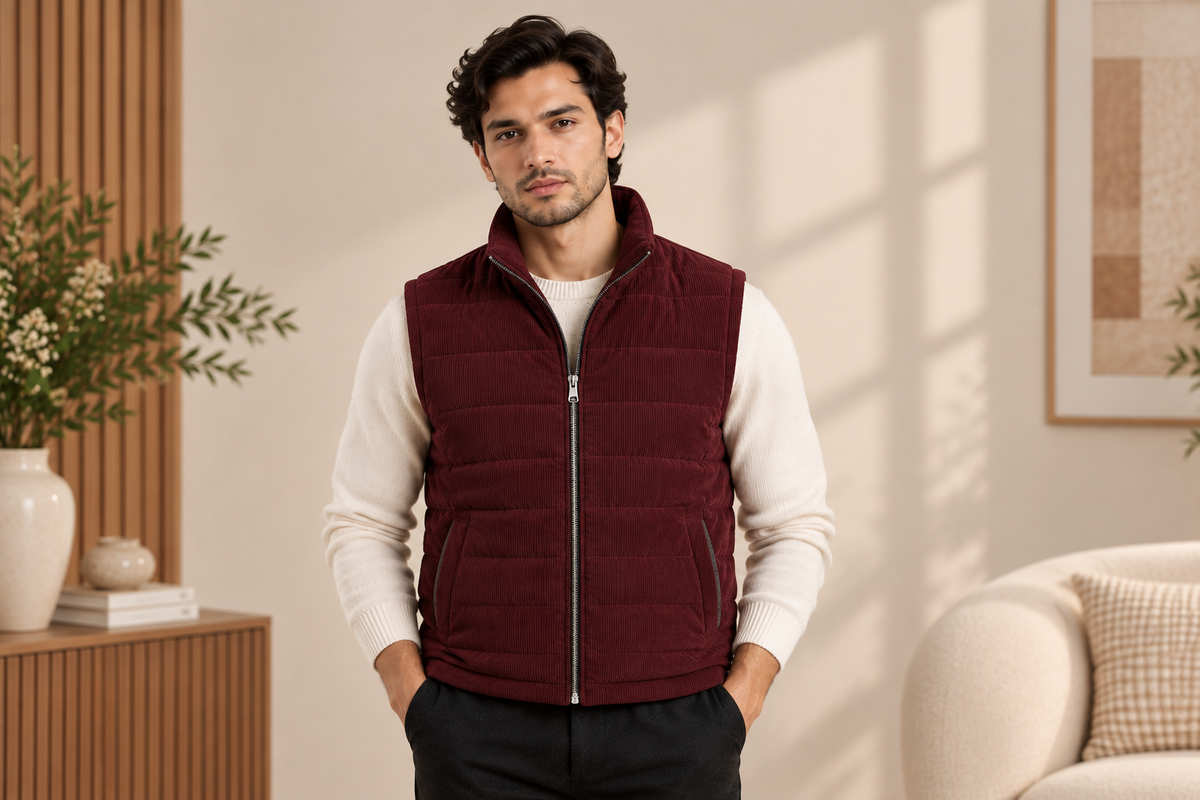 Quilted Corduroy Half Jackets