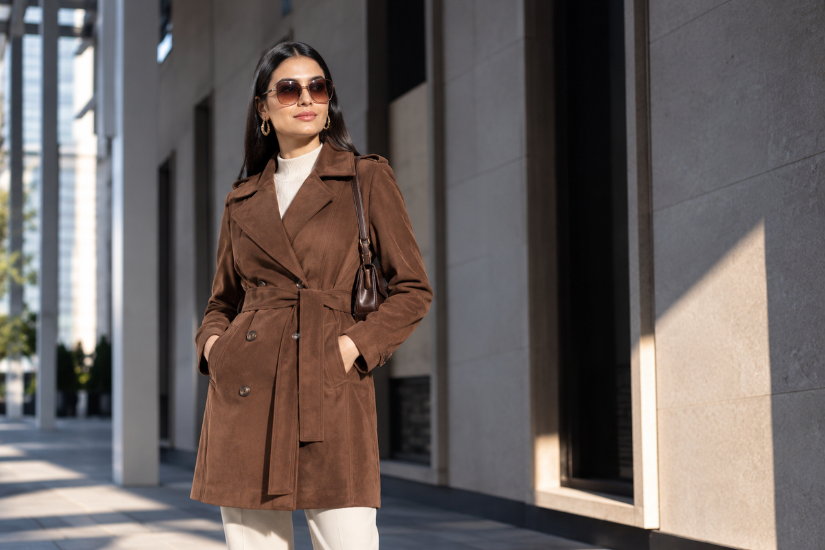 Suede and Trench-Inspired Coats