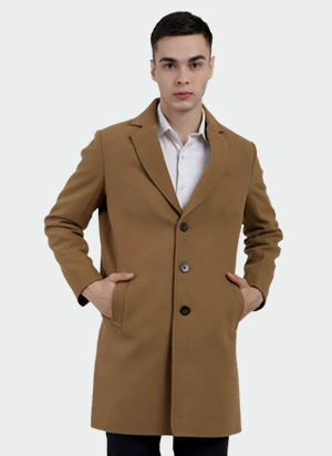 A model wearing a long-coat